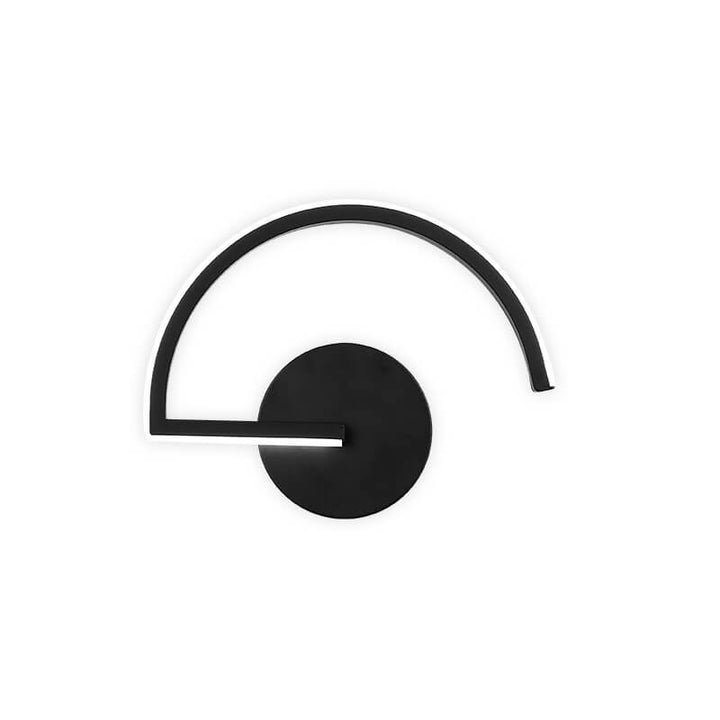 Modern Minimalist Curves Line Aluminum 1-Light LED Wall Sconce Lamp