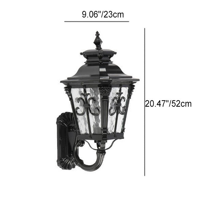 Lampe murale 1 lumière en aluminium moulé sous pression noir rétro Europe pour l&