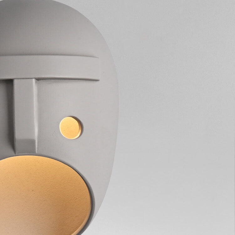 Kreative Harz-Emoji-Maske 1-Licht LED Wandleuchte 