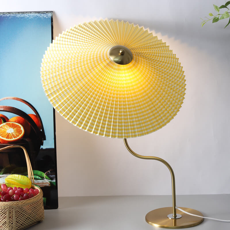 Retro Faltenschirmförmige 1-Licht Dekorative Tischlampe 