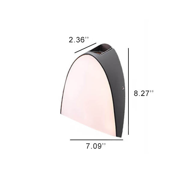 Applique murale LED étanche en triangle simple pour l&