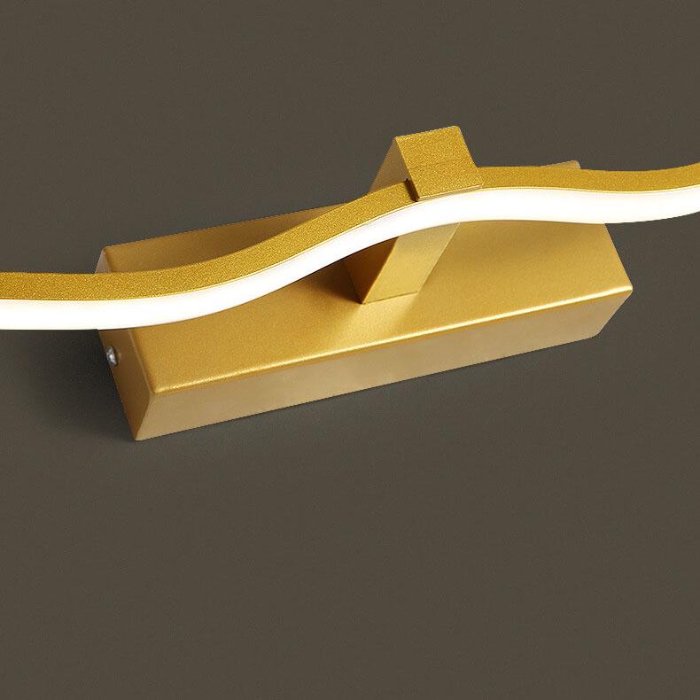Moderne Wellen 1-Licht LED Spiegel Front Wandleuchte 