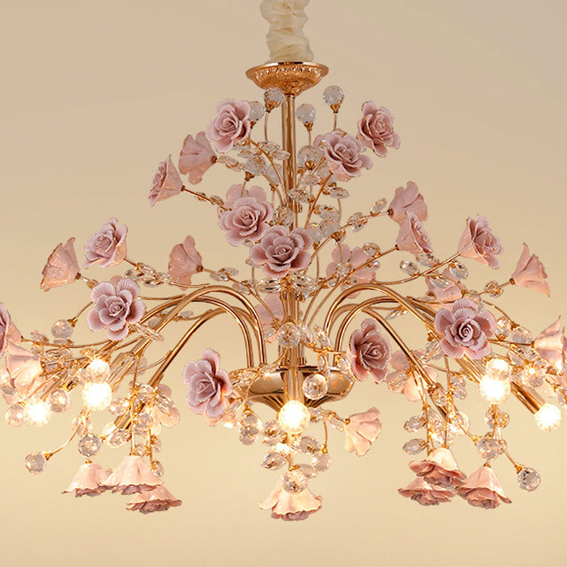 European Court Style Light Luxury Crystal 3/6/8-Light Island Light Chandelier