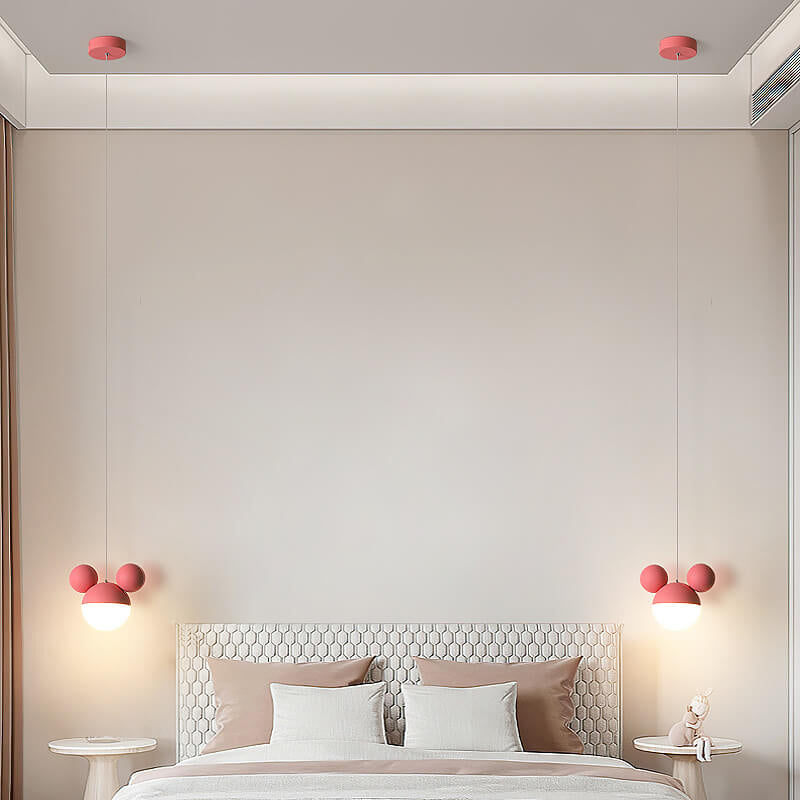 Kindliches minimalistisches Mausdesign LED Macaron Farbe Pendelleuchte 