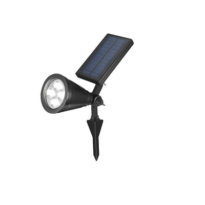 Projecteur conique imperméable à l'eau solaire de simplicité moderne, lumière de prise de sol extérieure à LED 