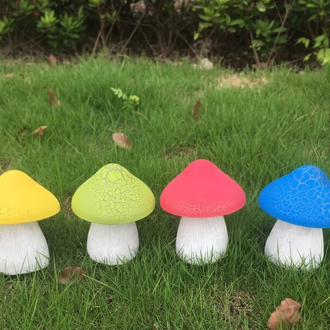 Solare bunte Pilzharz Kunststoff Outdoor Garten Rasen dekorative Leuchte 