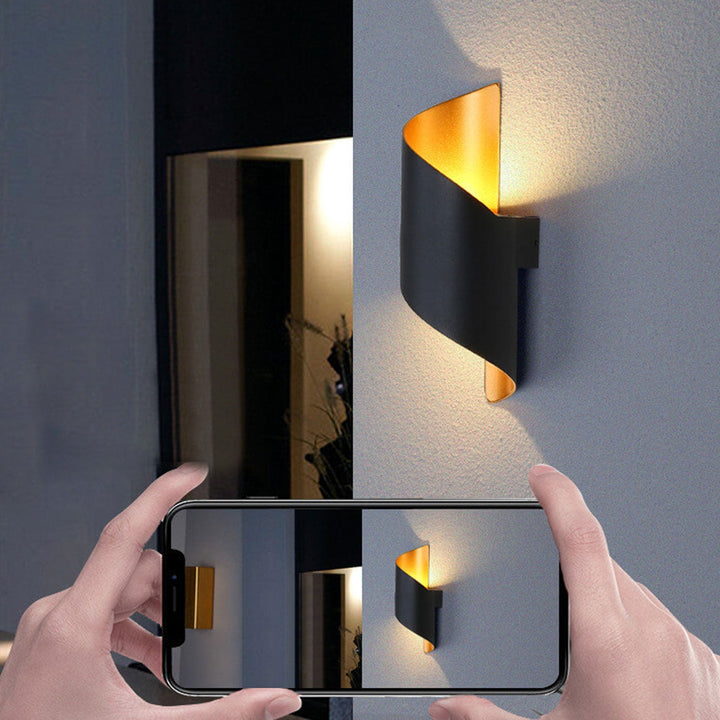Lámpara de Aplique de Pared Impermeable de Columna de Aluminio Moderno para Exteriores con LED 