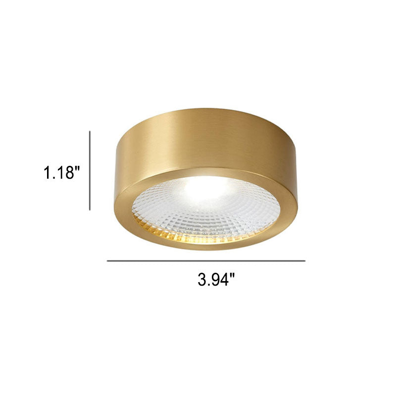 Nordic Light Luxury All Copper Ultra-thin LED Flush Mount Light