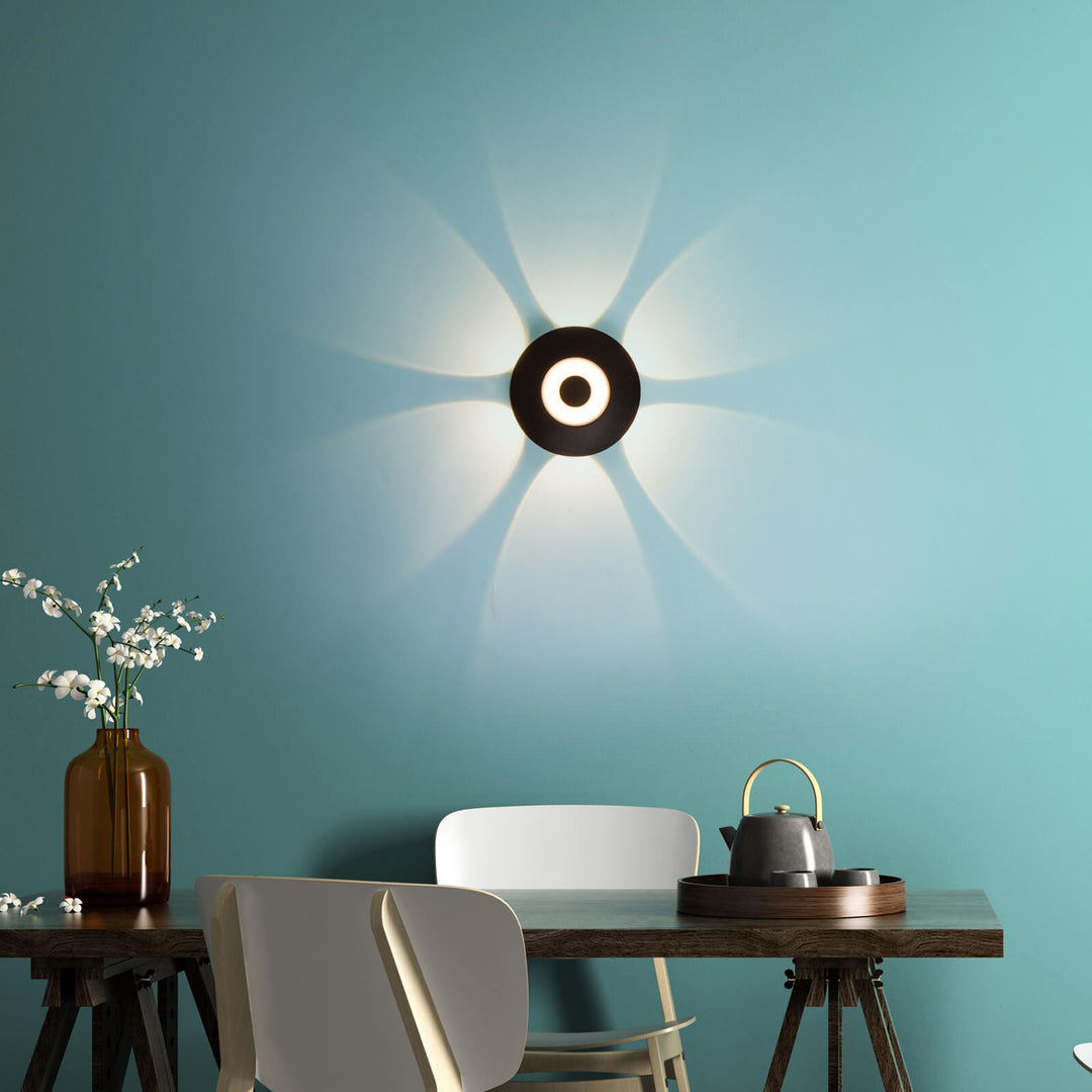 Moderne wasserdichte Scheiben-Petal-Effekt-LED-Außendekorative Wandleuchte 