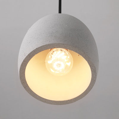 Suspension Luminaire Minimaliste en Dôme de Ciment à 1 Lumière 