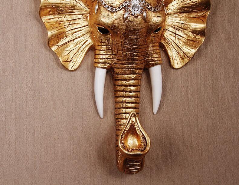 Kreative Vintage Elephant Resin 1-Light Wandleuchte 