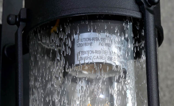 Retro Aged Lantern Outdoor Waterproof 1-Light Wall Sconce Lamp