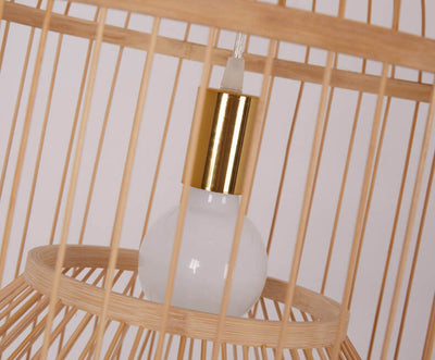 Vintage Bamboo Weaving Birdcage 1-Licht Pendelleuchte 