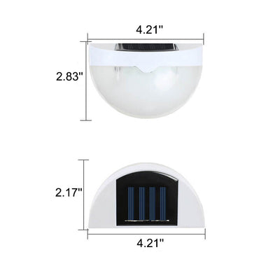 Lámpara de Aplique de Pared de Sombra de Luz Impermeable para Exterior en Semicírculo Solar 