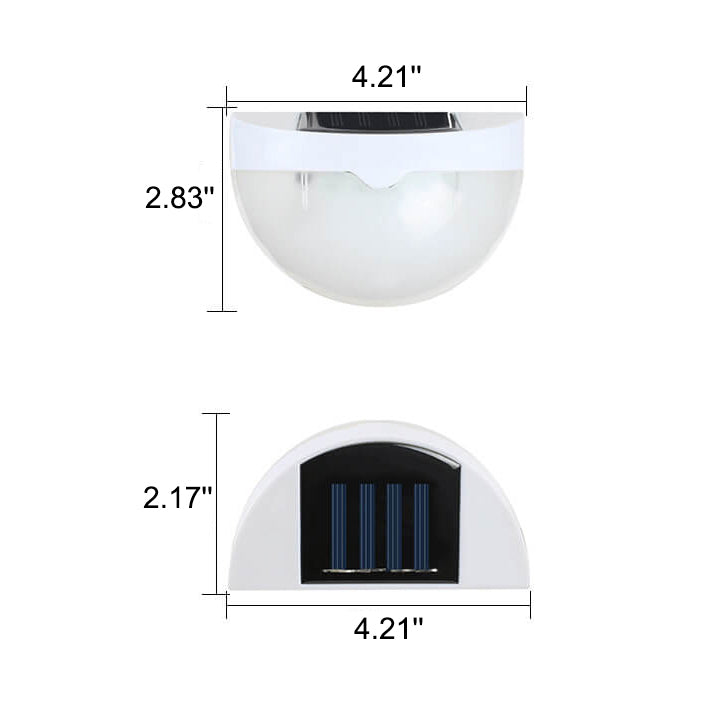 Lámpara de Aplique de Pared de Sombra de Luz Impermeable para Exterior en Semicírculo Solar 