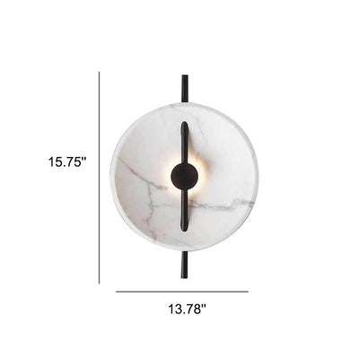 Minimalist Resin Marble Round LED Wall Sconce Lamp