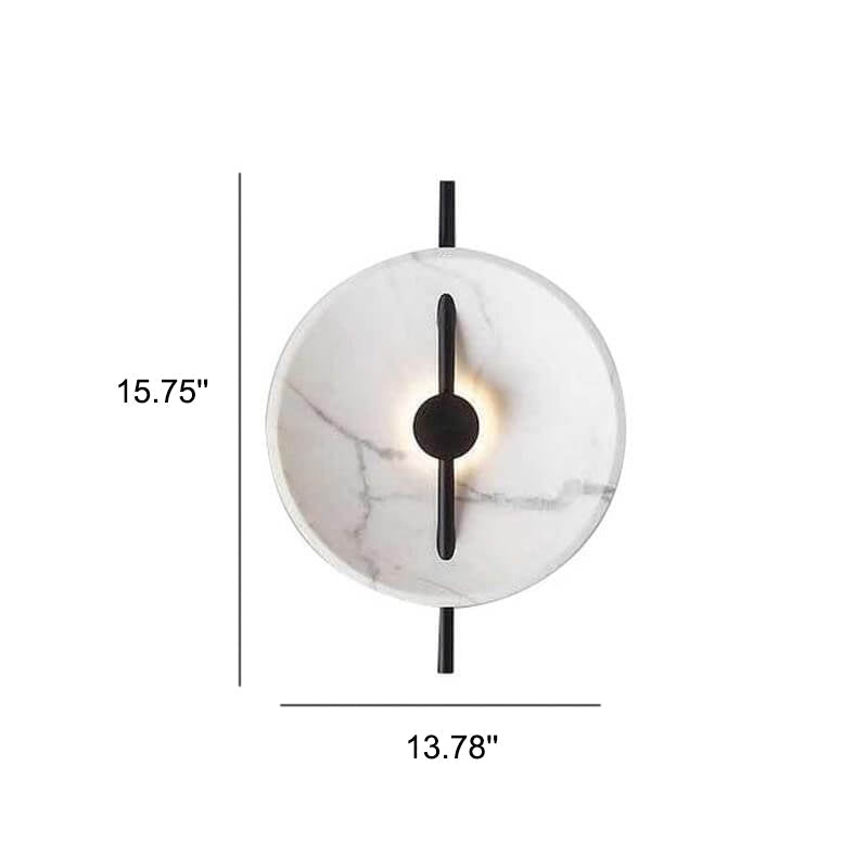 Minimalist Resin Marble Round LED Wall Sconce Lamp