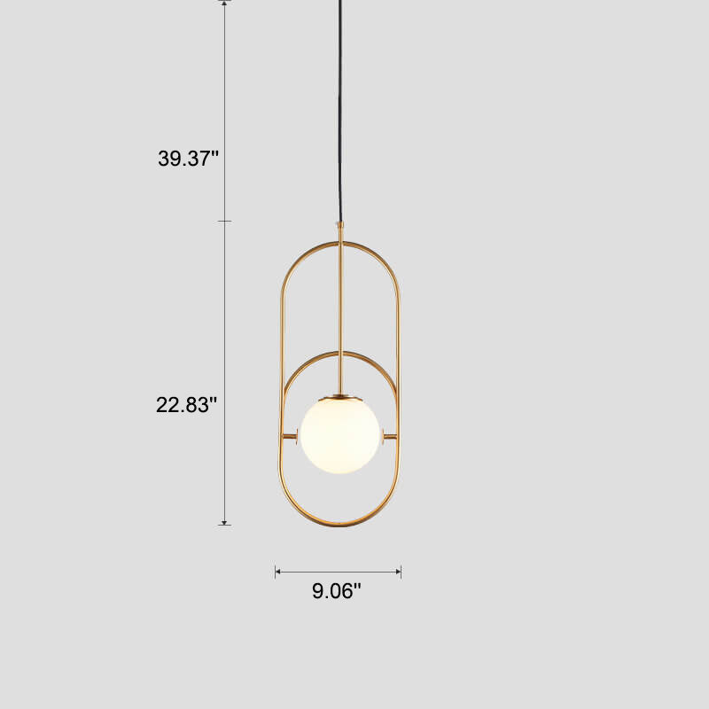 ضوء قلادة LED بلمبة زجاجية واحدة من Nordic Creative Circle Ball 