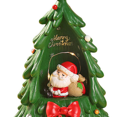 Christmas Tree Santa Starlight Night Light Resin Decoration Gift Table Lamp