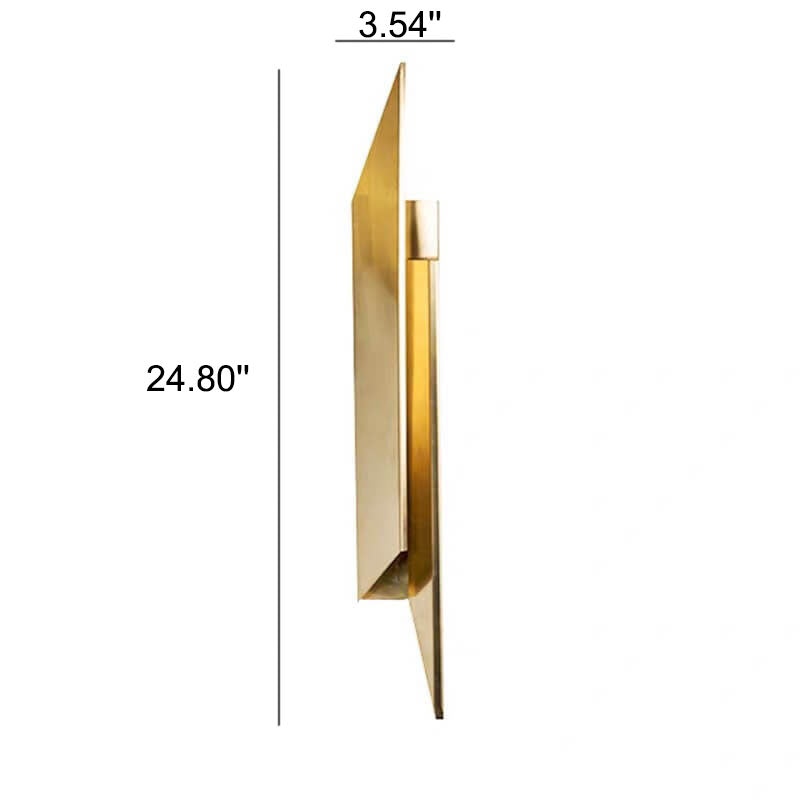 Modern Minimalist Golden Geometric 1-Light Wall Sconce Lamp