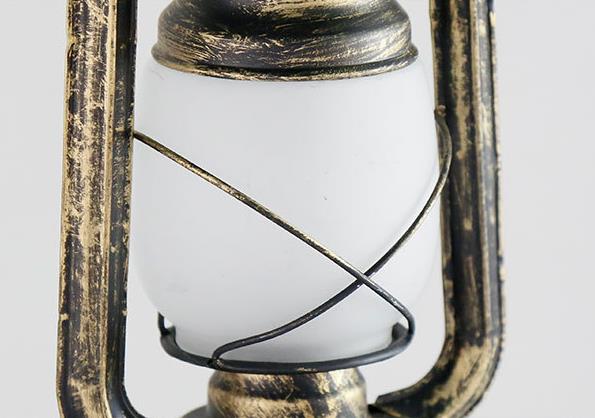 Retro-Kerosinlampe Eisen Bronze 1-Licht Tischlampe 