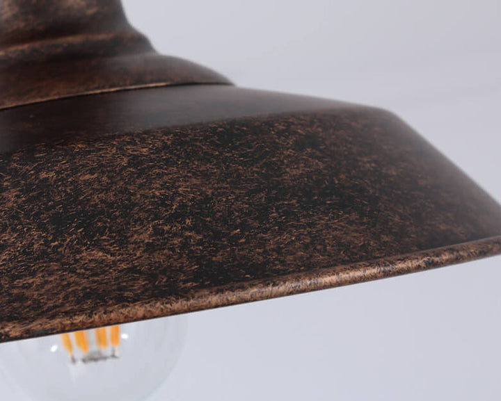 Industrial Retro Iron Barn 1-Light Semi-Flush Mount Ceiling Light