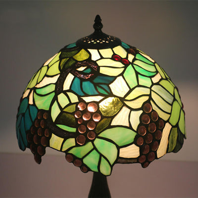 Tiffany Rustic Fruit Stained Glass 1-Light Table Lamp