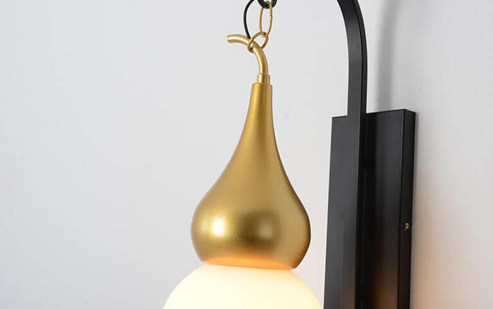 Moderne kreative Glas-Kürbis 1-Licht Wandleuchte 