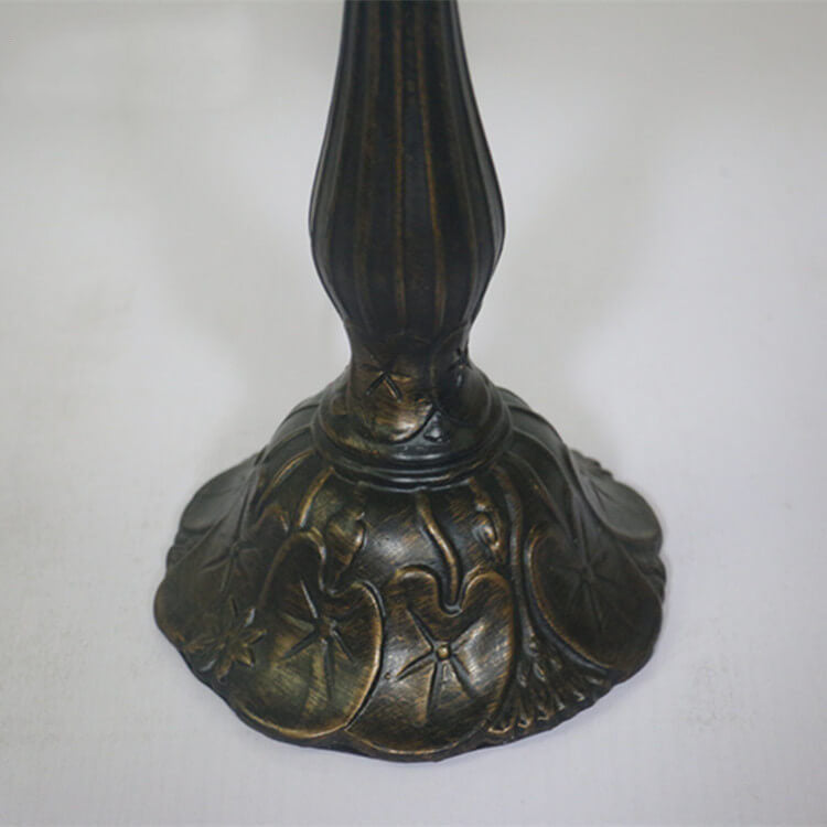 Lámpara de Mesa de 1 Luz de Vidrio Barroco Amarillo Tiffany Europeo 
