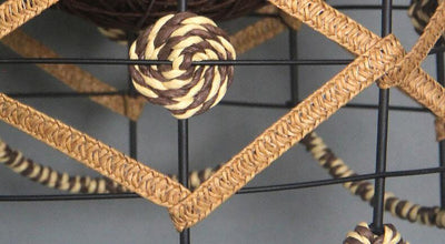 Creative Rattan Weaving Hanfkugeln 1-Licht-Pendelleuchte 