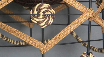 Creative Hemp Rope Weaving Hemp Balls 1-Light Pendant Light