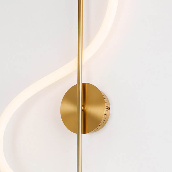 Post-modern Long Curve 1-Light LED Wall Sconce Lamp