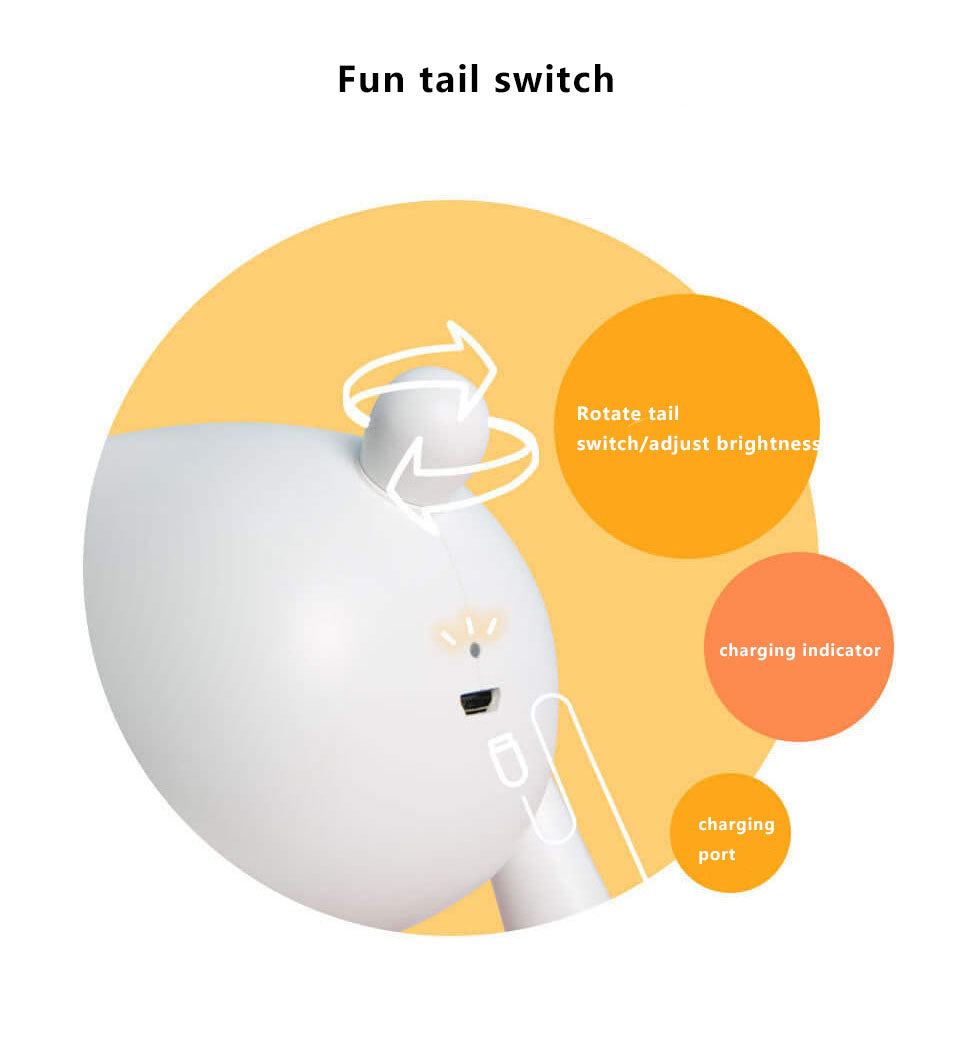 Lampe de Table LED en Silicone USB avec Lumière de Nuit Élan 