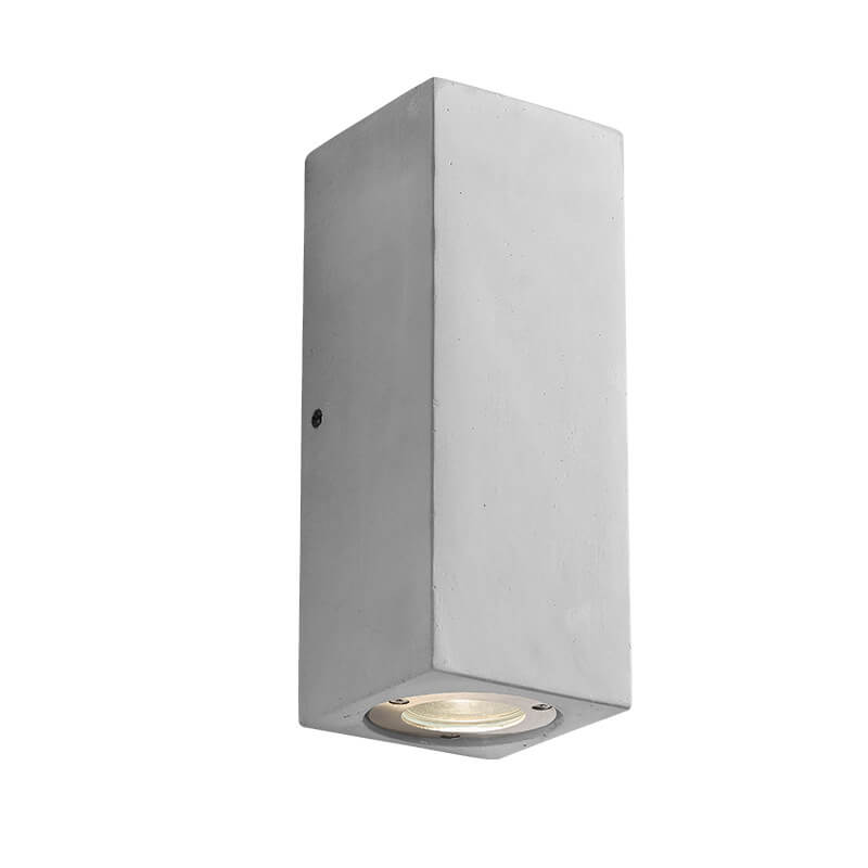 Industrial Cement Square Outdoor 1-Light Waterproof Wall Sconce Lamp