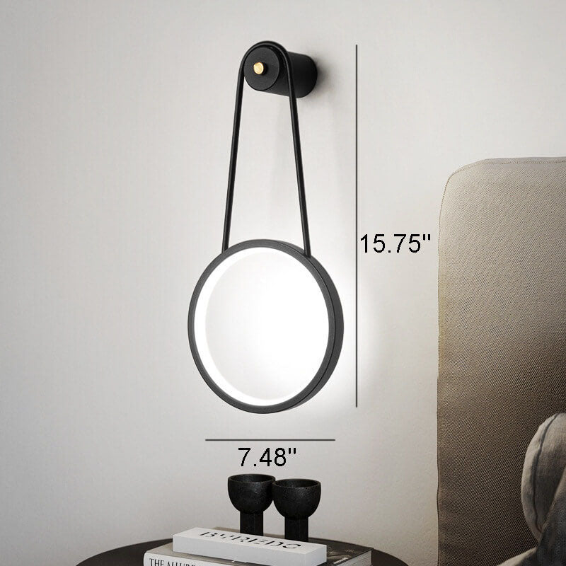 Modern Minimalist Hanging Round LED Wall Sconce Lamp