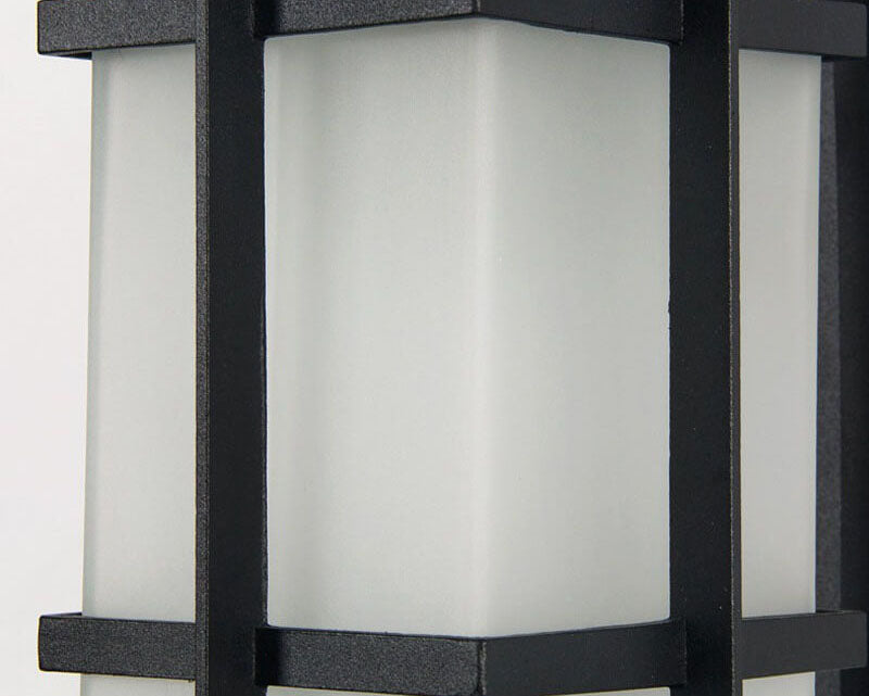 Lampe applique murale 1 lumière étanche rétro à carreaux pour extérieur 