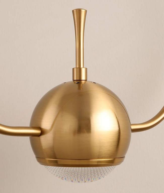 Anillo de hierro dorado creativo nórdico 1-Luz LED colgante 