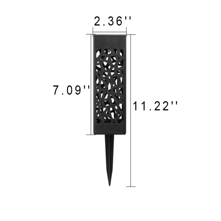 Outdoor Solar Hollow Square Column LED Patio Rasen Bodenstecker Licht 