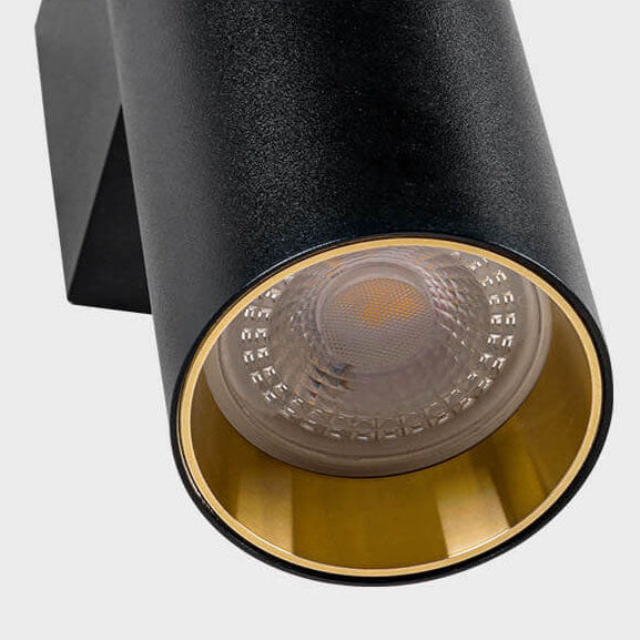 Modern Minimalist Round Aluminum Cylindrical 2-Light Wall Sconce Lamp For Bedroom