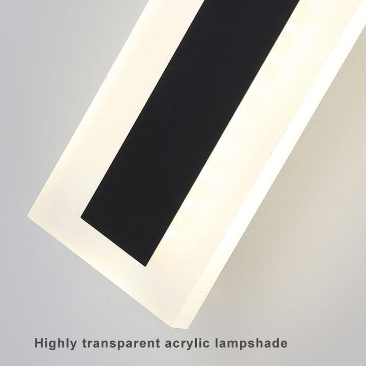 Minimalistische, längliche, stabförmige 1-Licht LED Acryl Außen wasserdichte Wandleuchte 