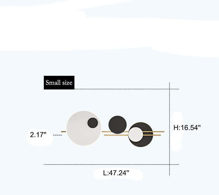 Moderne, minimalistische, runde, dekorative LED-Wandleuchte aus Metall 