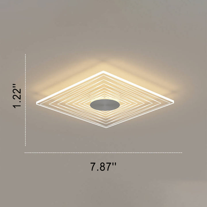 Minimalistischer runder quadratischer LED-Deckenleuchte aus Acryl 