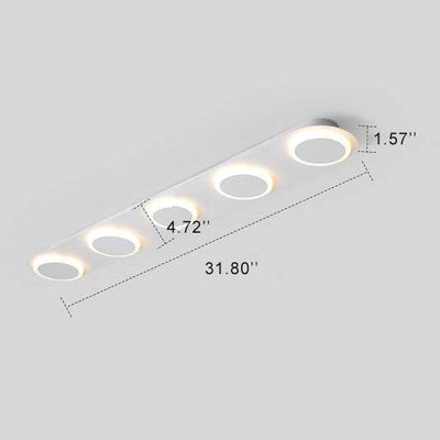 Minimalist Long Bar 3/4/5 Light  LED Flush Mount Ceiling Light