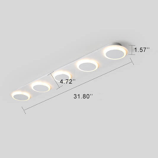 Minimalist Long Bar 3/4/5 Light  LED Flush Mount Ceiling Light