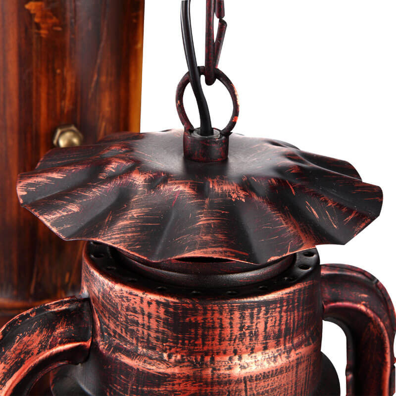 Vintage Horse Lantern Iron 1-Light Wall Sconce Lamp
