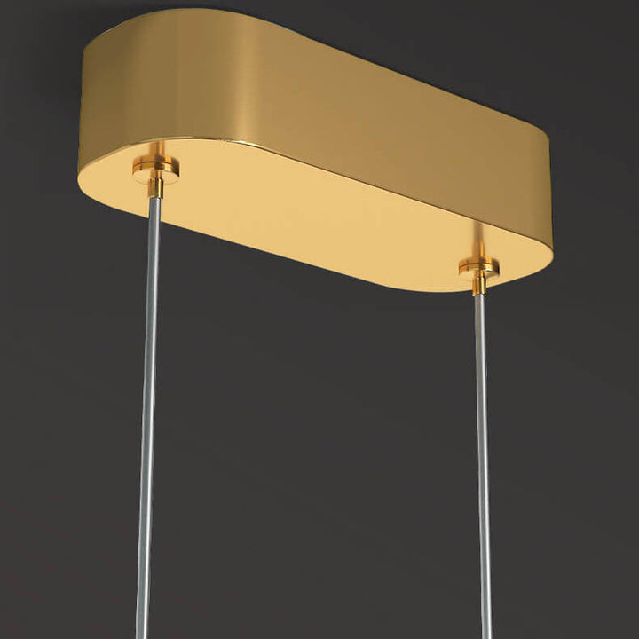 Moderne Kupfer-Klarglas-Tapered 1/2 Licht Pendelleuchte 