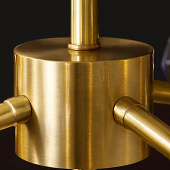 Modern Luxury Round Bowl Shaped Brass LED Flush Mount Ceiling Light