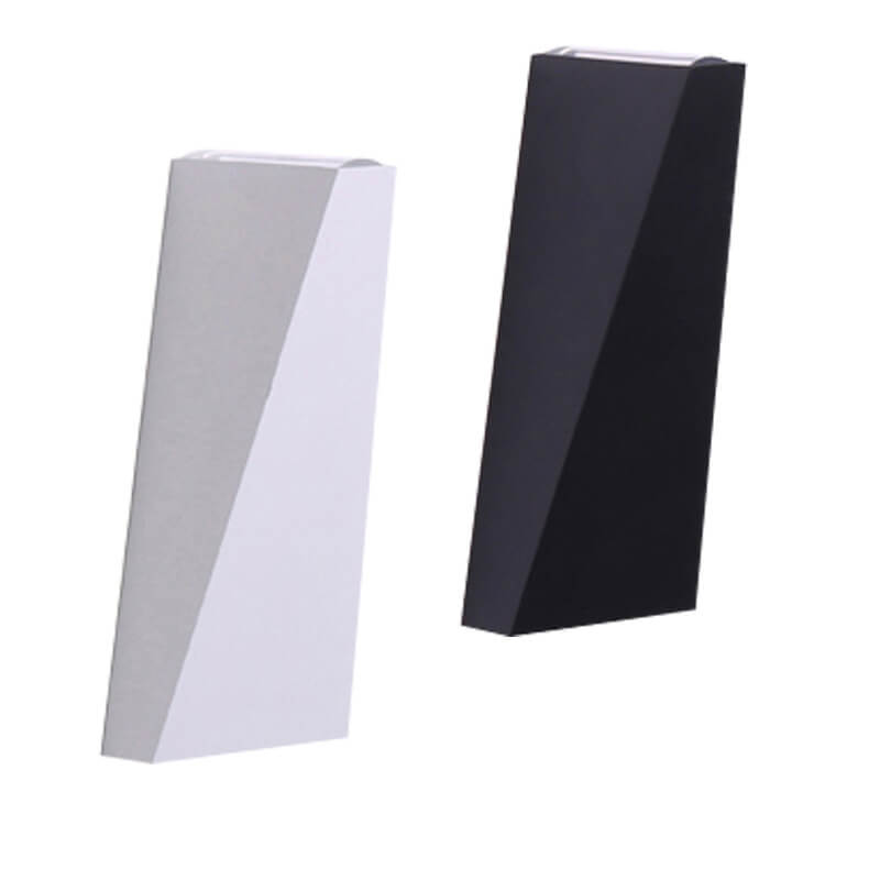 Lámpara de Aplique de Pared LED Impermeable para Exteriores Trapezoidal Simple de 2 Luces 