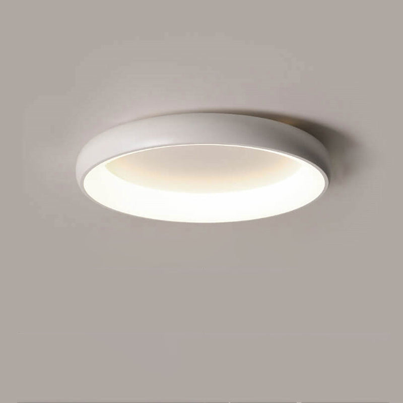 Modern Minimalist Round Aluminum Acrylic LED Flush Mount Ceiling Light