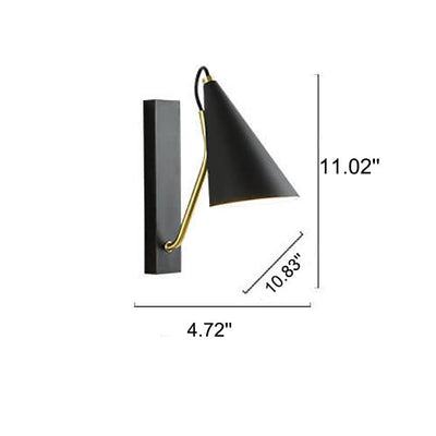 Simple Creative Iron Cone Shade Wall Sconce Lamp